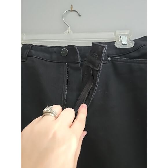 Jones New York Black Straight Leg Studded High Rise Casual Pants Womans Size 16 - Picture 4 of 7